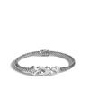 John Hardy 'asli Classic Chain' Silver Station Link Extra Small Bracelet In White Diamond