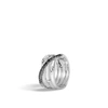 John Hardy Bamboo Coiled Ring With Black Sapphire | Gemstones/sterling Silver In Black Spinel