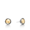 John Hardy Classic Chain Hammered Stud Earrings In Silver And Gold
