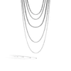 John Hardy Classic Chain Five Row Necklace In Sterling Silver