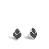 John Hardy Sterling Silver Legends Naga Black Sapphire And Black Spinel Stud Earrings In Black Spinel