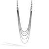 John Hardy Sterling Silver Classic Chain Link Bib Necklace, 16 In Multicolor