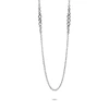 John Hardy Classic Chain Sterling Silver Knife Edge Link Sautoir Necklace In Multicolor