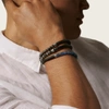 John Hardy Men's Chain Collection Multi-stone, Sterling Silver & Leather Wrap Bracelet In Silver Calcite