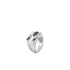 John Hardy Asli Classic Chain Link Signet Ring In Treated Black Sapphire