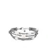 John Hardy Sterling Silver Classic Chain Cultured Freshwater Pearl Triple-row Bracelet