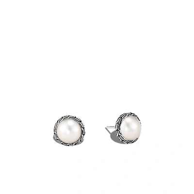 John Hardy Pearl Stud Earring In Mabe Pearl