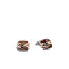 John Hardy Asli Classic Chain Link Cufflinks In Red Tiger Iron