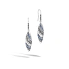 John Hardy Sterling Silver Lahar Blue Sapphire Drop Earrings In Blue Sapphire