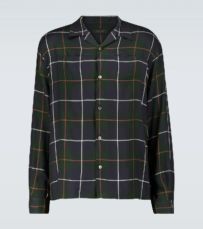 Undercover Checked Long-sleeved Shirt In Blue