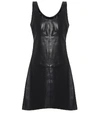 Helmut Lang Leather Tank Minidress In Black