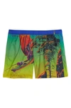 Valentino Dragonat Dawn Print Nylon Swim Shorts In Blue Multi