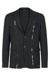 FENDI KALEIDOSCOPE SLIM FIT DECONSTRUCTED SPORT COAT,FJ0128-ABA4