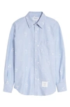 THOM BROWNE STRAIGHT FIT BUTTON-UP SHIRT,MWL272A-05035