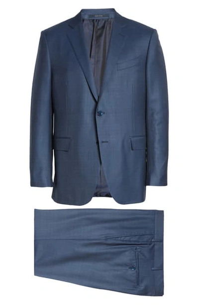Ermenegildo Zegna Milano Classic Fit Plaid Wool Suit In Blue