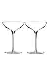 Waterford Set Of 2 Elegance Champagne Belle Coupe Glasses In Clear