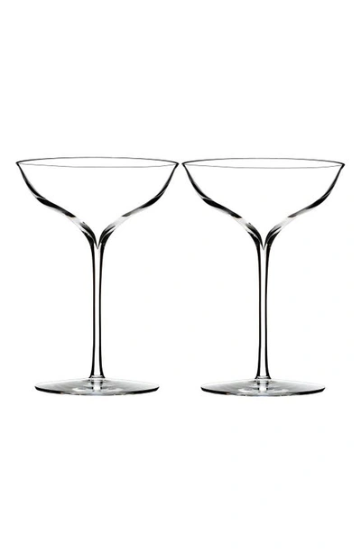 WATERFORD WATERFORD ELEGANCE SET OF 2 FINE CRYSTAL CHAMPAGNE COUPES,40001102