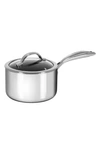 Scanpan Haptiq Stainless Steel Nonstick 2 Qt. Covered Saucepan In Silver
