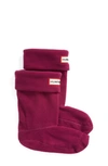 Hunter Fleece Welly Boot Socks In Violet
