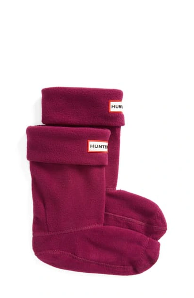Hunter Fleece Welly Boot Socks In Violet