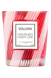 VOLUSPA CRUSHED CANDY CANE CLASSIC TEXTURED GLASS CANDLE,5416