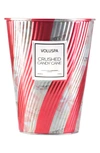 VOLUSPA CRUSHED CANDY CANE GIANT ICE CREAM CONE TABLE CANDLE,5436