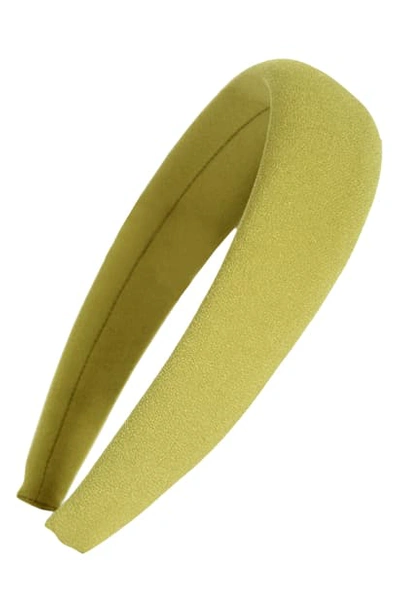 Sophie Buhai Sopie Buhai Puffy Silk Headband In Olive Green
