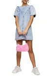 TOPSHOP ACID WASH DENIM MINIDRESS,05P43QMDT