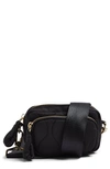 Topshop Quilted Micro Crossbody Bag In Black