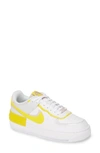 Nike Air Force 1 Shadow Sneakers In White And Yellow In White/ Speed Yellow/ Rose