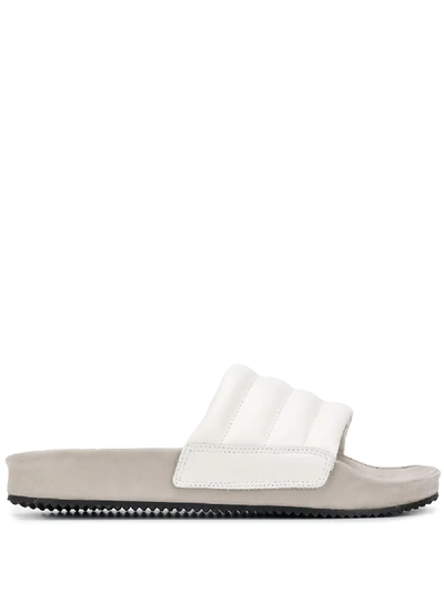 Spalwart Puff Strap Sliders In White