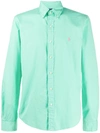 Polo Ralph Lauren Cotton Logo Embroidered Shirt In Green