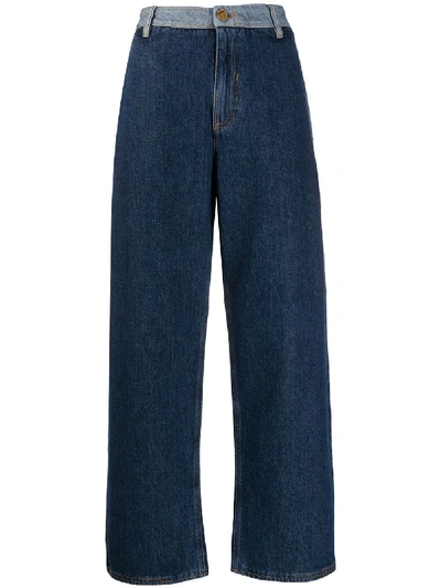 Mcq By Alexander Mcqueen Wide Leg Jeans In Blue