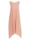 Issey Miyake Crossover-detail Pleated Midi Dress In Pink