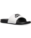 Nike Benassi Jdi Slide Sandal In White, Black