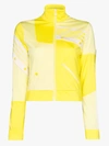 ADIDAS ORIGINALS ADIDAS WOMENS YELLOW PANELLED TRACK TOP,FS649815332594