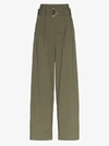 GANNI PAPER BAG WAIST WIDE LEG TROUSERS,F458714614293