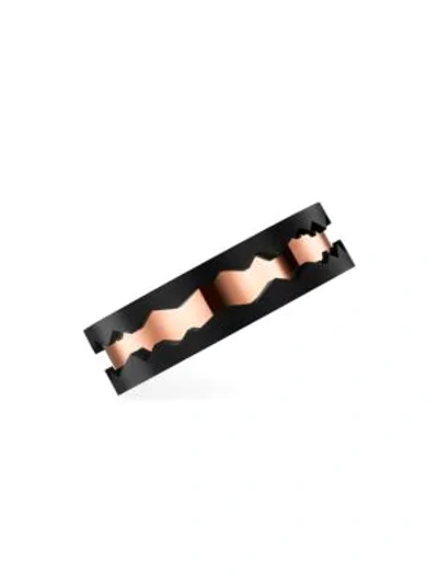 Akillis Women's Capture In Motion Titanium & Rose Gold Rolling Ring