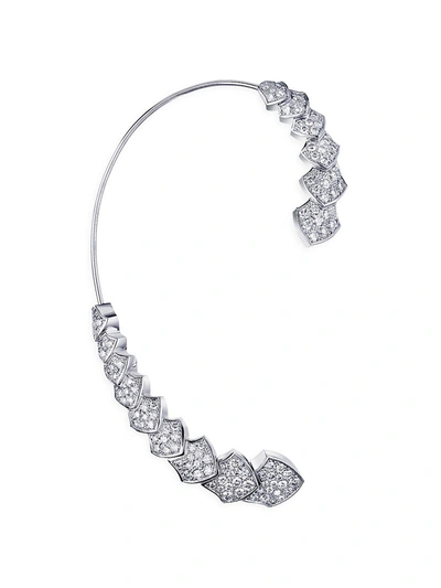 Akillis Python 18k White Gold & Diamond Single Right Ear Cuff