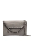 Stella Mccartney Falabella Chain-trimmed Shoulder Bag In Silver