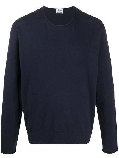 Acne Studios Knitted Jumper In Blue