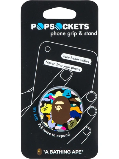 Bape Milo Logo Phone Grip In Black