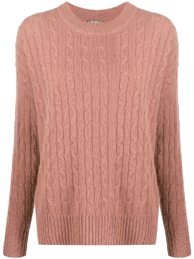 N•peal Cable-knit Cashmere Jumper In Brown