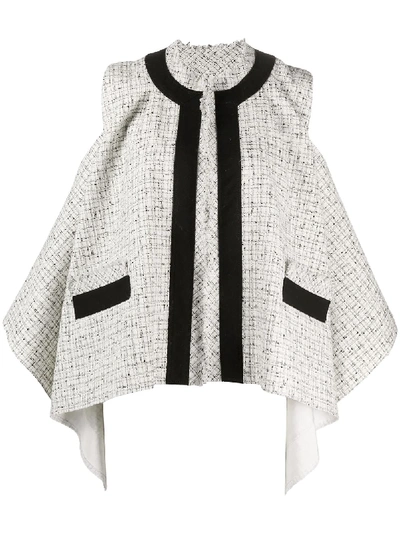 Sacai Tweed-jacke In White