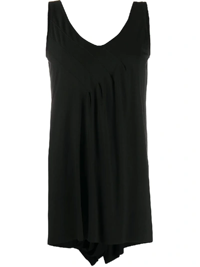 Stefano Mortari Stitch Detail Tank Top In Black