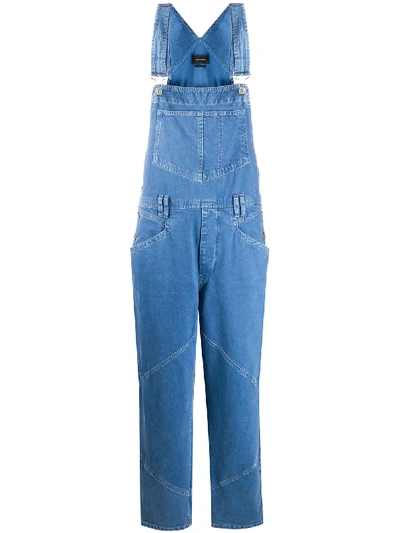 Isabel Marant Logo Denim Dungarees In 蓝色