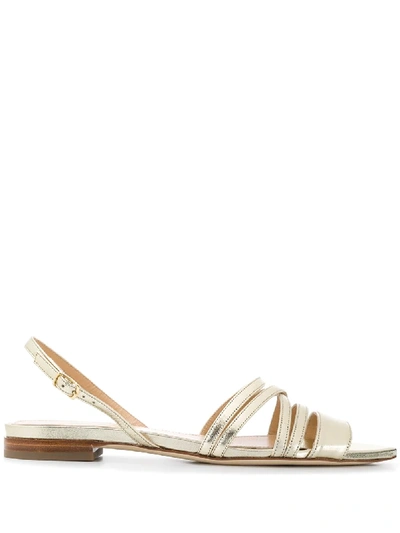 Benedetta Boroli India Slingback Sandals In Gold