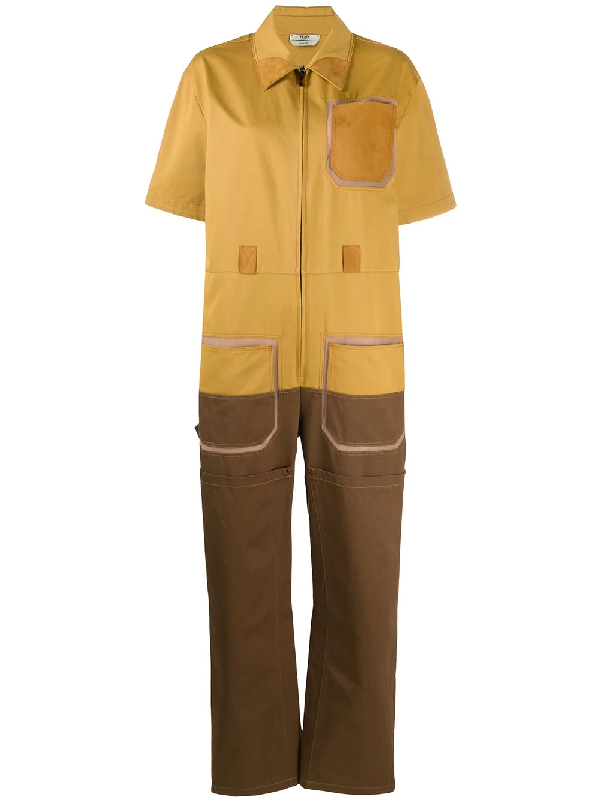 yellow utility jumpsuit