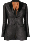 MAURIZIO MIRI METALLIZED FITTED BLAZER