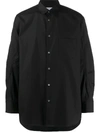 Comme Des Garçons Shirt Double Collar Long-sleeved Shirt In Black
